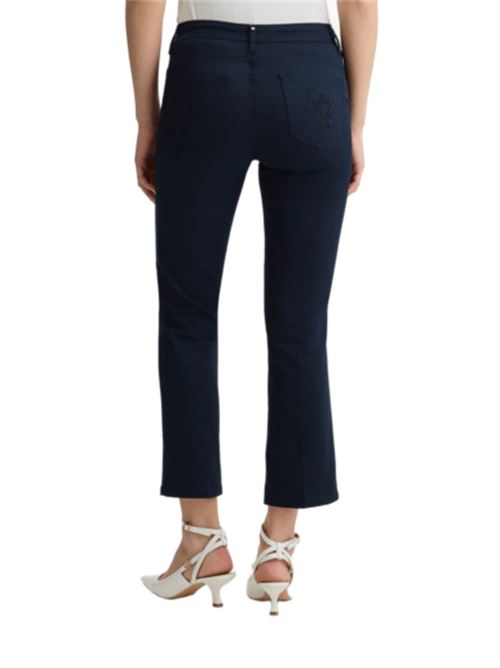 pantaloni donna flare cotone stretch blu scuro LIU JO | WA5416-T714493921